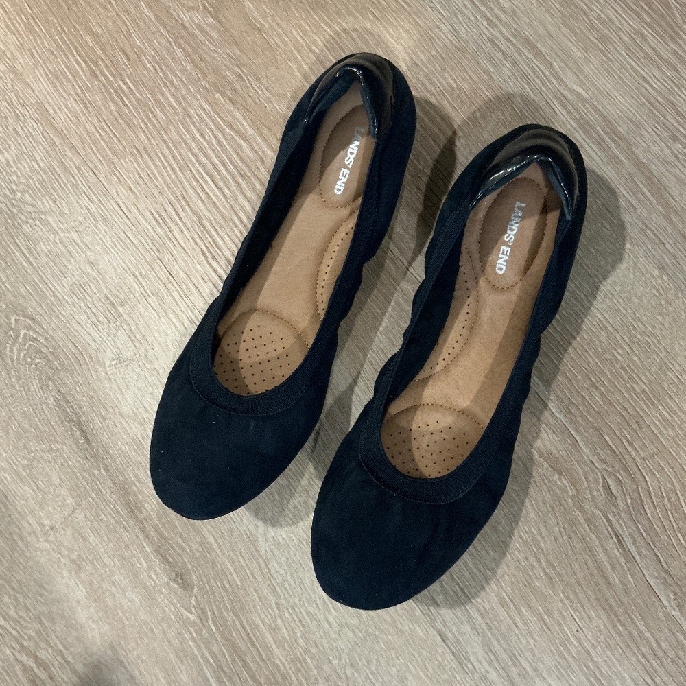 New Lands’ End Women’s Comfort Elastic Ballet Flat Size 10